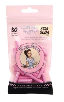 PURIZE Aktivkohlefilter, XTRA Slim "Blazy Susan" PINK, ø 5,9mm, 50er Packung